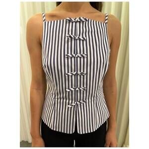 NEW EXQUISE emberly blouse in navy/bone